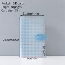 Load image into Gallery viewer, 80/120/240 Pockets Polaroid Album Plaid Kpop Photo Card Holder Book Idol Instax Album Name Card Collect Book Photo Album
