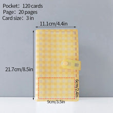Load image into Gallery viewer, 80/120/240 Pockets Polaroid Album Plaid Kpop Photo Card Holder Book Idol Instax Album Name Card Collect Book Photo Album
