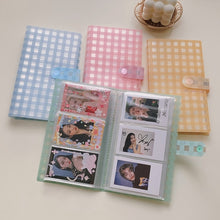 Load image into Gallery viewer, 80/120/240 Pockets Polaroid Album Plaid Kpop Photo Card Holder Book Idol Instax Album Name Card Collect Book Photo Album
