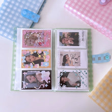 Load image into Gallery viewer, 80/120/240 Pockets Polaroid Album Plaid Kpop Photo Card Holder Book Idol Instax Album Name Card Collect Book Photo Album
