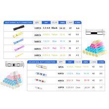Load image into Gallery viewer, 800/400/200PCS Heat Shrink Connector,Solder Seal Wire Connectors and Heat Shrink Butt Crimp Connectors Electrical Wire Terminals
