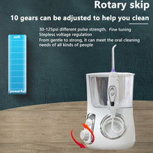 Load image into Gallery viewer, 800ML Detachable Water Tank 10 Adjustable Modes Oral Irrigator 3 Jet Tips Water Dental Pick for Braces Care Teeth Cleaner 0ral irrigator
