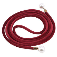 Load image into Gallery viewer, Solid Fashion Women Vintage Pearl Waist Rope Fringed Waistband Girdle Dress Female Tassel Knot Belt
