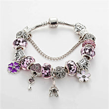 Load image into Gallery viewer, Fashion Crystal String Beads Bracelet Eiffel Tower Pendant Bracelet
