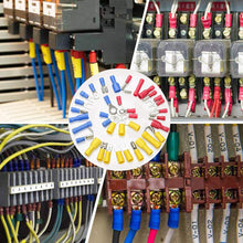 Load image into Gallery viewer, 840PCS Electrical Wire Connectors, Insulated Wire Crimp Terminals, Mixed Butt Ring Fork Spade Bullet Quick Disconnect Assortment
