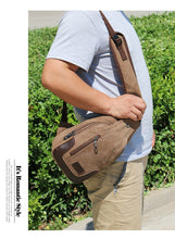 Load image into Gallery viewer, Outdoor sports small Messenger bag canvas diagonal bag

