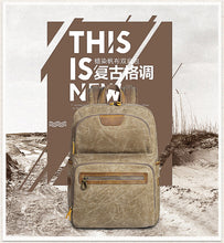 Load image into Gallery viewer, Men's Shoulder Retro Canvas Casual Travel Backpack
