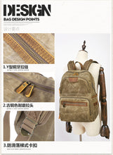 Load image into Gallery viewer, Men's Shoulder Retro Canvas Casual Travel Backpack

