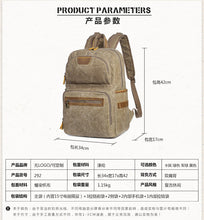 Load image into Gallery viewer, Men's Shoulder Retro Canvas Casual Travel Backpack
