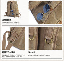 Load image into Gallery viewer, Men's Shoulder Retro Canvas Casual Travel Backpack
