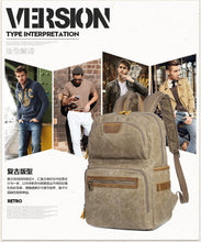 Load image into Gallery viewer, Men's Shoulder Retro Canvas Casual Travel Backpack
