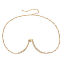 Load image into Gallery viewer, Ornament Sexy Bikini Micro-Inlaid Full Diamond U-Shaped Chest Necklace Beach Vacation Style Angel Body Chains Female
