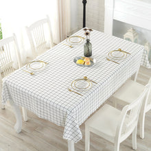 Load image into Gallery viewer, PVC Tablecloth Waterproof Heat Proof and Oil-Proof Plaid Fabric Rectangular Dining Table
