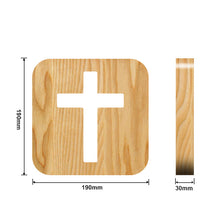 Load image into Gallery viewer, Cross Bedside Lamp Crafts Decoration Table Lamp Wooden Led Small Night Lamp
