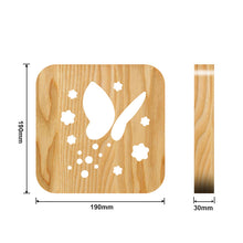 Load image into Gallery viewer, Butterfly Creative Table Lamp Carved Wooden Animals Small Night Lamp Gift Lamp
