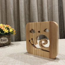 Load image into Gallery viewer, Snail Wooden Small Night Lamp Children's Table Lamp Led Creative Home Decoration Wooden Lamp
