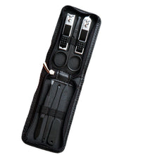 Load image into Gallery viewer, Black Nail Scissor Set 6 Pcs Advanced Nail Clippers Fingernail Maintenance Kit Portable Home Gift Nail Clippers Set
