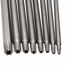 Load image into Gallery viewer, 8Pcs Torx Screwdriver Bit 1/4'' Shank Hex Wind Drill Head 150mm 200mm Screw Wrench Magnetic Star T8 T10 T15 T20 T25 T27 T30 T40
