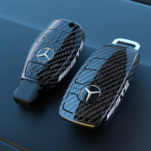 Load image into Gallery viewer, ABS Carbon Fiber Car Key Case Cover Shell Fob For Mercedes Benz A B C E S Class W204 W205 W212 W213 W176 GLC CLA AMG W177

