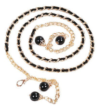 Load image into Gallery viewer, Women's Lady Fashion  Metal Chain Pearl Style Belt Body Chain
