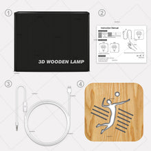 Load image into Gallery viewer, Sports Volleyball Wooden Lamp Crafts Decoration Small Night Lamp Gift Bedroom Light
