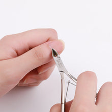 Load image into Gallery viewer, Nail Art Cuticle Nipper Exfoliating Barbed Fingernail Clipper Scissors Gold Silver Stainless Steel Manicure Implement
