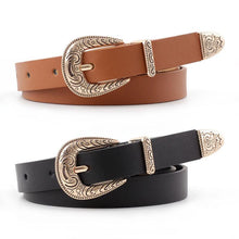 Load image into Gallery viewer, Women Retro Style Casual All Match Thin Metal Buckle Waist Belt
