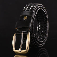 Load image into Gallery viewer, Men's Leather Belt Hand-Woven Korean Casual Versatile Simple Trendy Pant Belt
