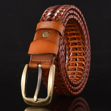Load image into Gallery viewer, Men's Leather Belt Hand-Woven Korean Casual Versatile Simple Trendy Pant Belt
