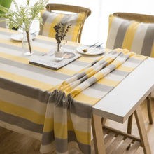 Load image into Gallery viewer, Cathetus Tablecloth Waterproof Rectangular Striped round Table Cloth
