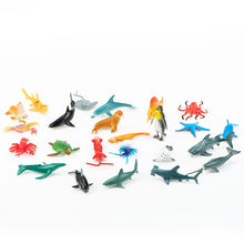 Load image into Gallery viewer, Ocean Animal Toys Shark Turtle Crab Penguin Aquarium Model Children's Educational Science and Education Accessories
