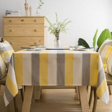 Load image into Gallery viewer, Cathetus Tablecloth Waterproof Rectangular Striped round Table Cloth
