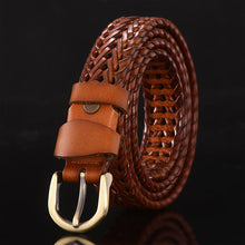 Load image into Gallery viewer, Men's Leather Belt Hand-Woven Korean Casual Versatile Simple Trendy Pant Belt
