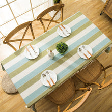 Load image into Gallery viewer, Jacquard Imitation Cotton and Linen Embroidery Tassel Tablecloth Lace Geometry Rectangle Table Cloth
