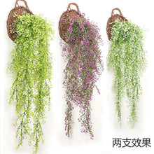 Load image into Gallery viewer, Artificial Wall-Mounted Rattan Wall Decoration Plastic Vine Fake Green Plant
