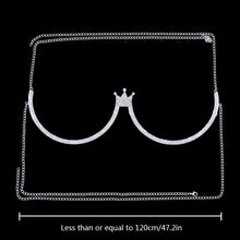 Load image into Gallery viewer, Stonefans Sexy Crown Chest Bracket Bras Chain Harness for Women Festival Clothing Rhinestone Chest Chain Necklace Body Jewelry
