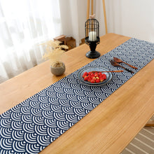 Load image into Gallery viewer, Japanese Style Cotton Linen Table Runner Plaid Tea Mat Zen Linen Retro Japanese Style Tablecloth Plate Mat Tablecloth
