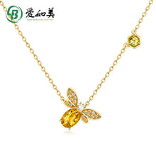 Load image into Gallery viewer, Women's Necklace Bee 925 Sterling Silver Gold Plated  Choker  Gift for Girls
