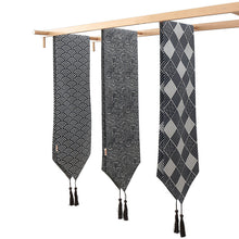 Load image into Gallery viewer, Japanese Style Cotton Linen Table Runner Plaid Tea Mat Zen Linen Retro Japanese Style Tablecloth Plate Mat Tablecloth
