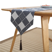 Load image into Gallery viewer, Japanese Style Cotton Linen Table Runner Plaid Tea Mat Zen Linen Retro Japanese Style Tablecloth Plate Mat Tablecloth
