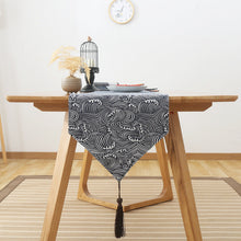 Load image into Gallery viewer, Japanese Style Cotton Linen Table Runner Plaid Tea Mat Zen Linen Retro Japanese Style Tablecloth Plate Mat Tablecloth
