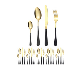 Load image into Gallery viewer, No Stainless Steel Tableware Knife, Fork and Spoon Suit Stainless Steel Knife, Fork and Spoon Gift Box 4-Piece Set 24-Piece Set
