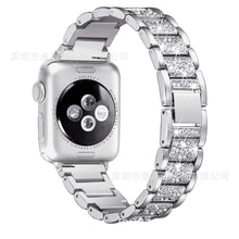 Load image into Gallery viewer, Smart Watch Diamond Watch Band Three Beads Full Diamond Solid Chain Watch Band
