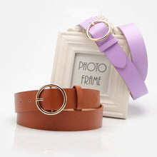 Load image into Gallery viewer, Belt round Buckle Casual Simple All-Match Women's Jeans Accessories Belt
