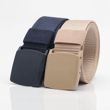 Load image into Gallery viewer, Nylon Waistband Student Military Training Pant Belt Breathable Plastic Buckle Canvas Belt Female
