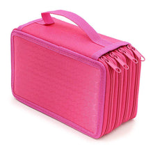 Load image into Gallery viewer, Multicolor Oxford Cloth Color Pencil Box Bracket Multi-Functional Pencil Zipper Bag 72 Slot
