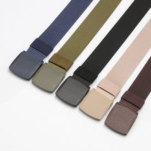 Load image into Gallery viewer, Nylon Waistband Student Military Training Pant Belt Breathable Plastic Buckle Canvas Belt Female
