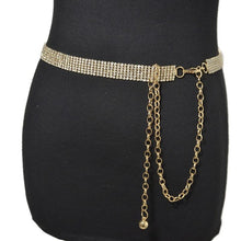 Load image into Gallery viewer, Belts For Women Chain Stretchy Strap Metal Designer Belts Luxury Diamond Waistband Femme
