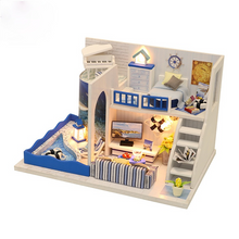 Load image into Gallery viewer, DIY Dollhouse Miniature with Furniture DIY Wooden Dollhouse Sound of the Sea
