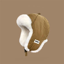 Load image into Gallery viewer, Lei Feng Hat Pilot Hat, Earflap Hat, Windproof and Warm, Lightweight Down Cotton, Fashionable Cycling and Skiing Hat, New Style,
